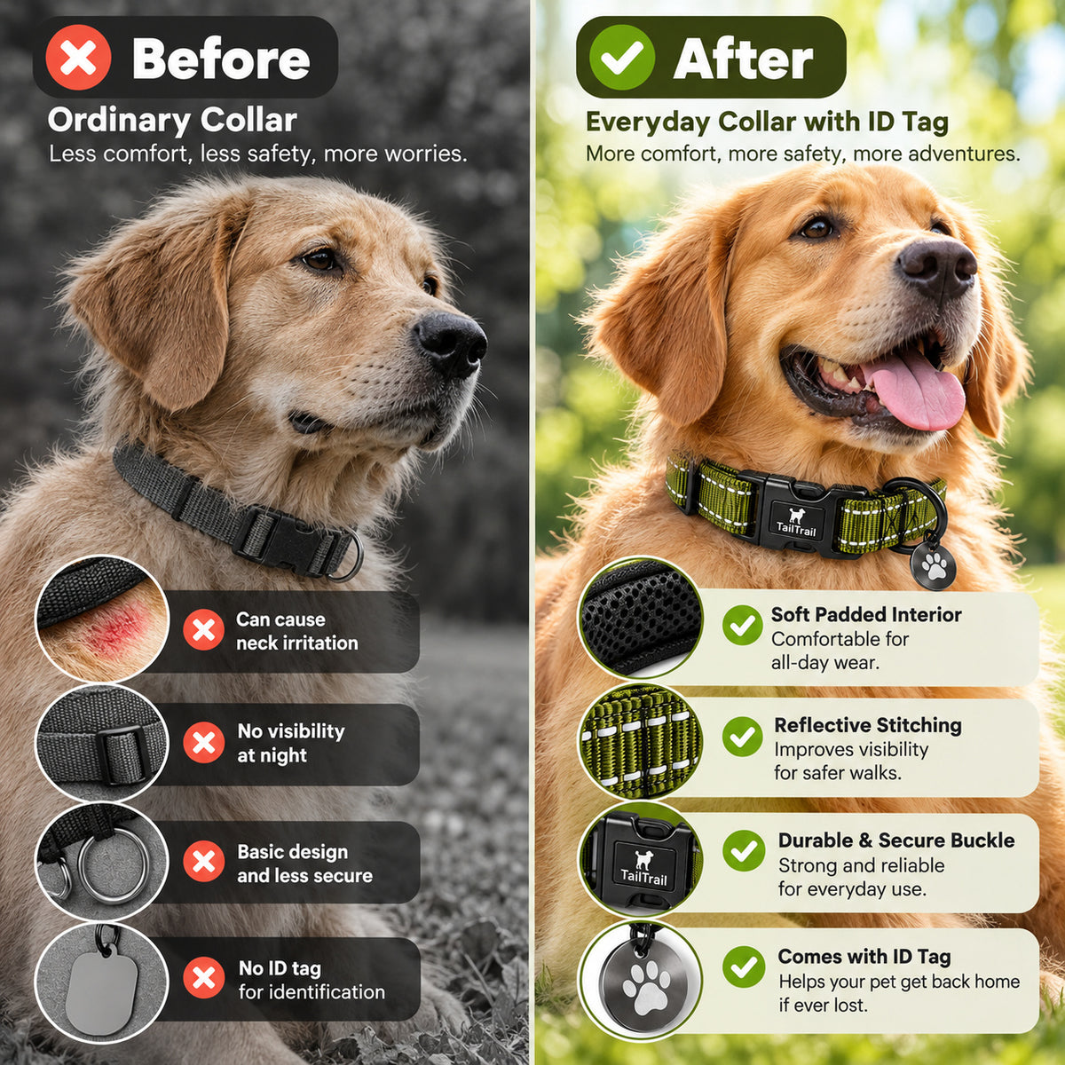 Everyday Collar with ID Tag