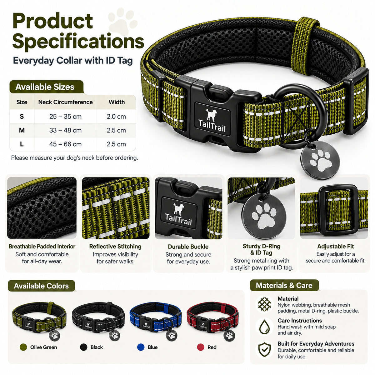 Everyday Collar with ID Tag