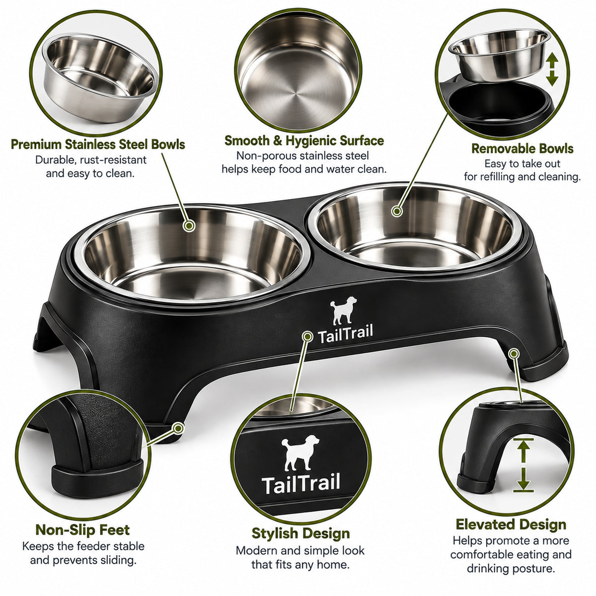 Stainless Steel Double Bowl Set