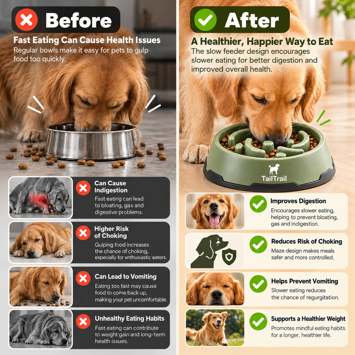 Slow-Feeder Puzzle Bowl